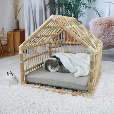 Rattan Woven Bed