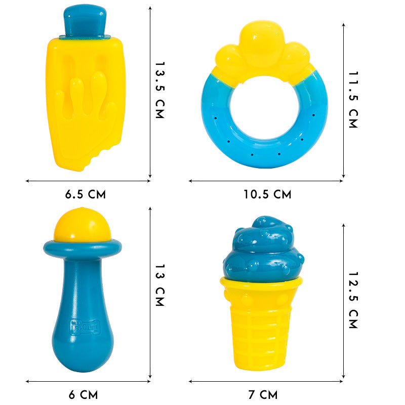 New Summer Heat Dissipation Frozen Dog Toy Molar Dog Paw Donut Cooling Dog Toy Resistant To Bite