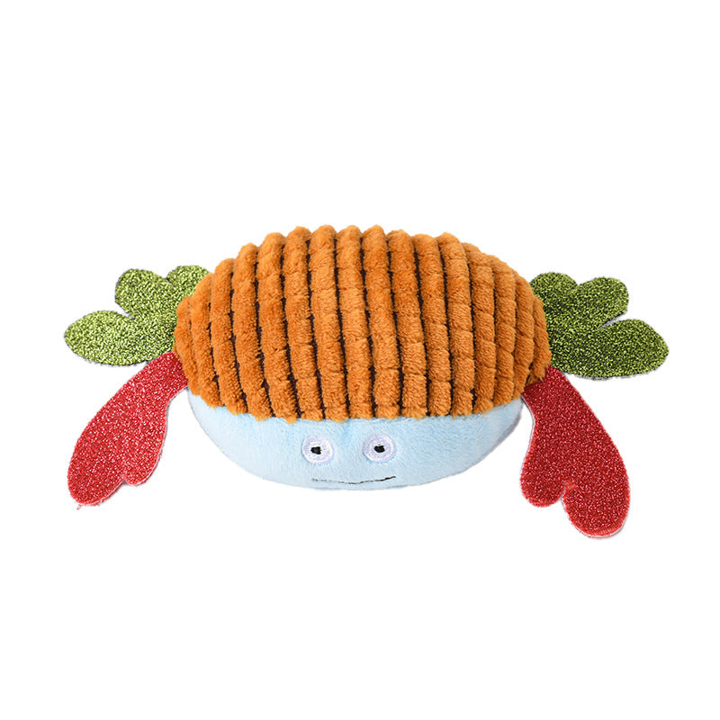 New Dog Toy Sounding Plush Molar Bite-Resistant Dog Toy Self-Healing Simulation Crab Dog