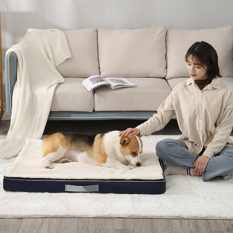 Memory Sponge Pet Mat Dog Kennel Pet Kennel Teddy Golden Autumn And Winter Waterproof Mat Fully Removable Washable Dog Bed Cat Mat