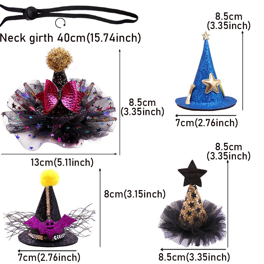 Holiday Pet Hat Halloween Cat and Dog Headwear Adjustable Decoration