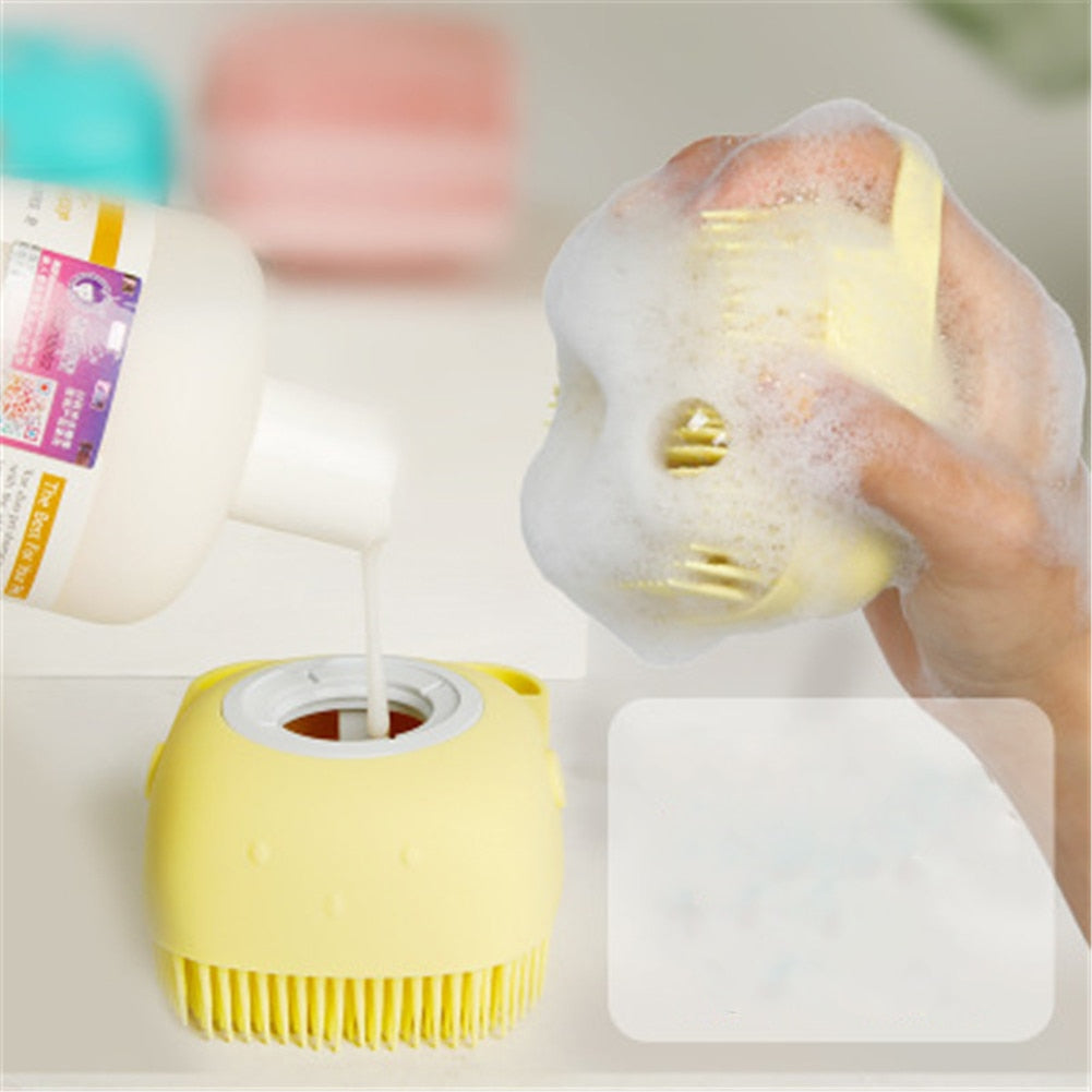 Pet Bath Brush Soft Silicone Comb Dogs Cats SPA Shampoo Massage Brush Shower Hair Removal Comb Pets Cleaning Grooming Tool