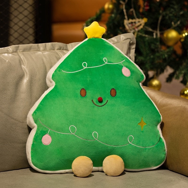 INS Christmas decoration pillow Christmas tree doll living room sofa cushion bed pillow red pillow case