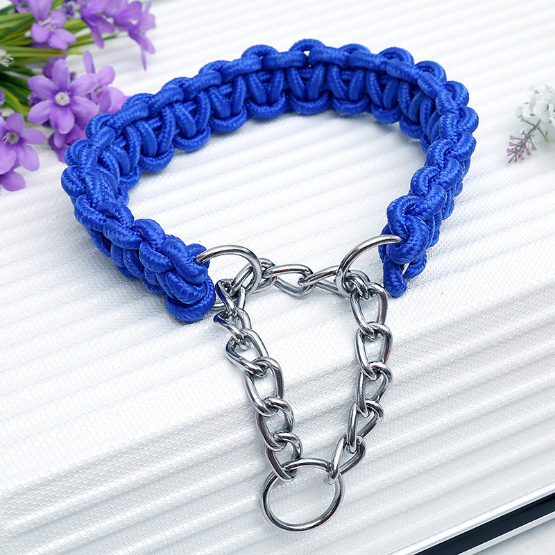 Anti-Bite Dog Chain Iron Chain Big Dog Traction Rope Golden Retriever Labrador Samoyed Walking Dog Rope