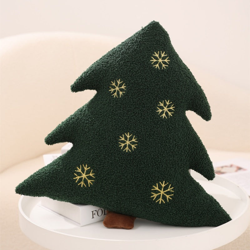 INS Christmas decoration pillow Christmas tree doll living room sofa cushion bed pillow red pillow case