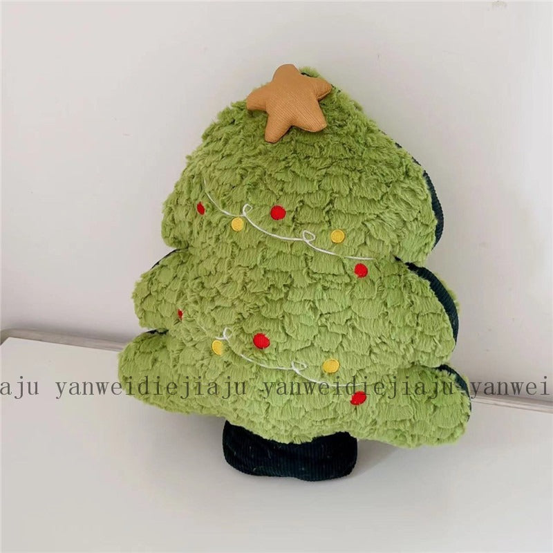 INS Christmas decoration pillow Christmas tree doll living room sofa cushion bed pillow red pillow case