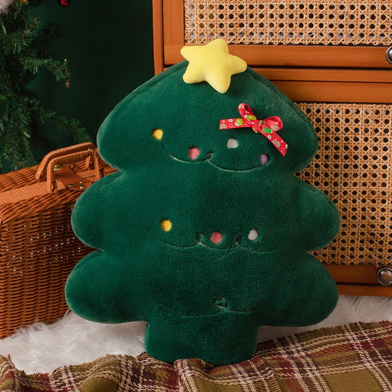 INS Christmas decoration pillow Christmas tree doll living room sofa cushion bed pillow red pillow case