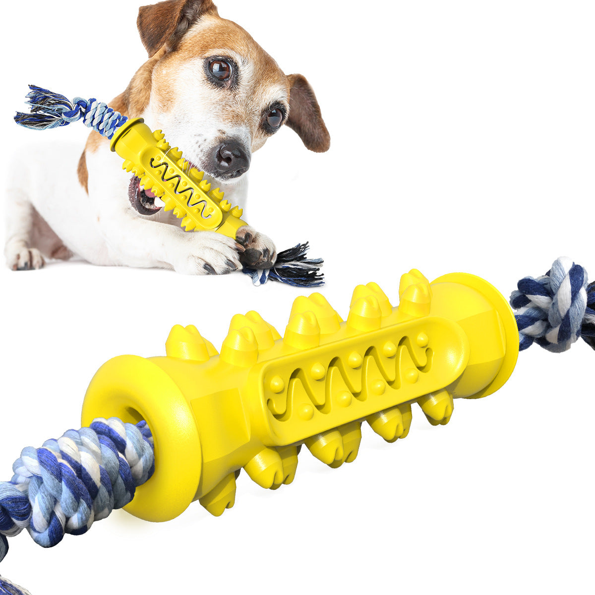 DogToy: Durable and Fun Dog Molar Stick with Toothbrush and Rope