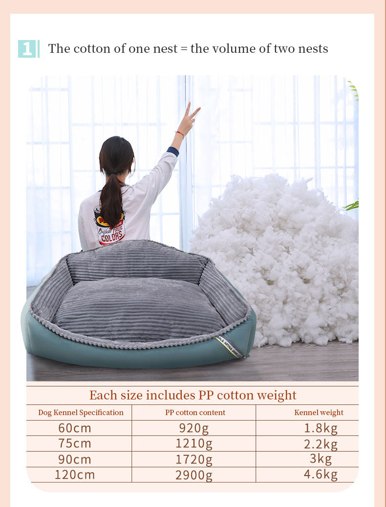 Dog Bed: Cozy Dog Bed for Large Breeds with Soft Pet Mat and Sofa Cushion.