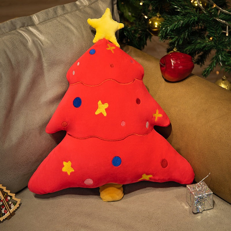 INS Christmas decoration pillow Christmas tree doll living room sofa cushion bed pillow red pillow case