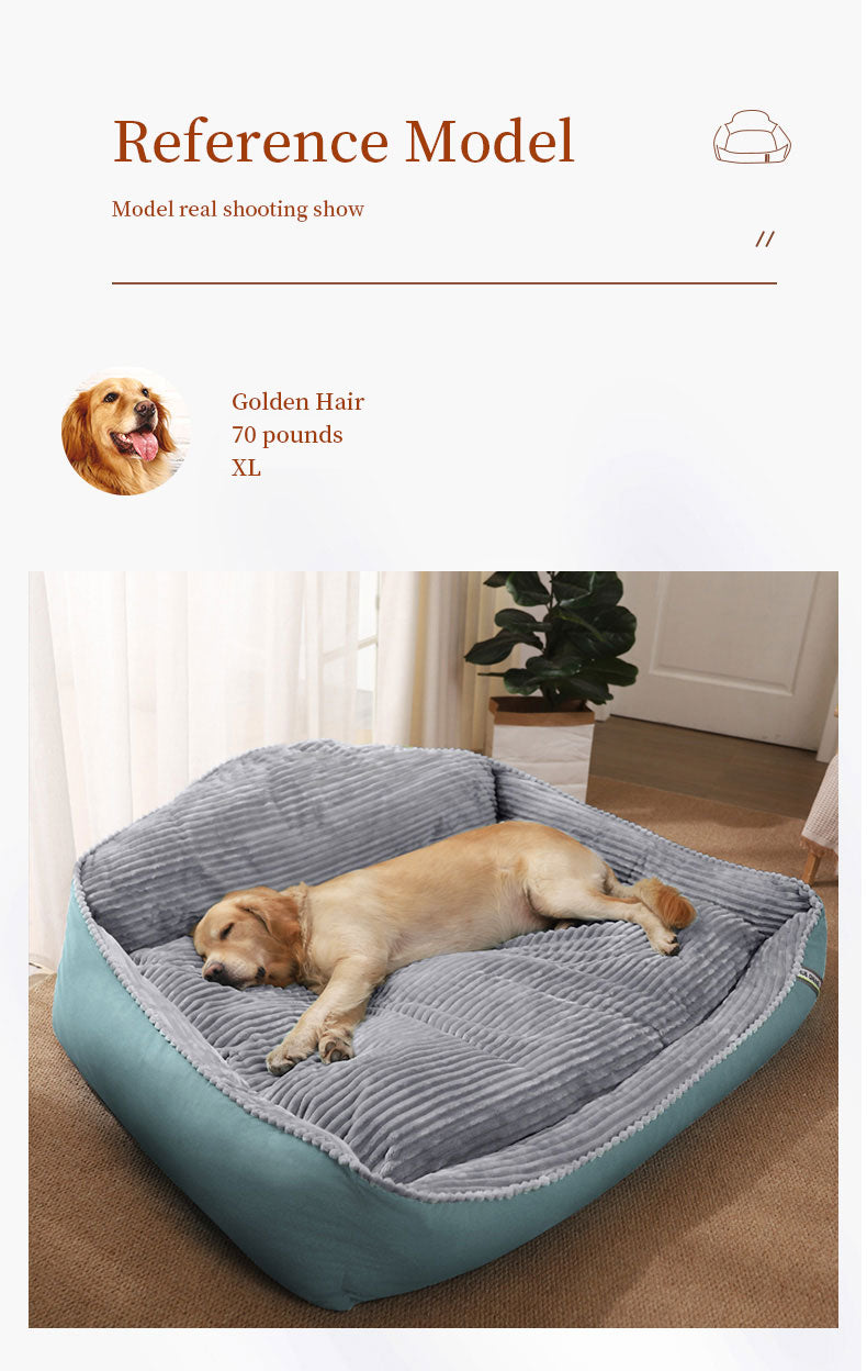 Dog Bed: Cozy Dog Bed for Large Breeds with Soft Pet Mat and Sofa Cushion.