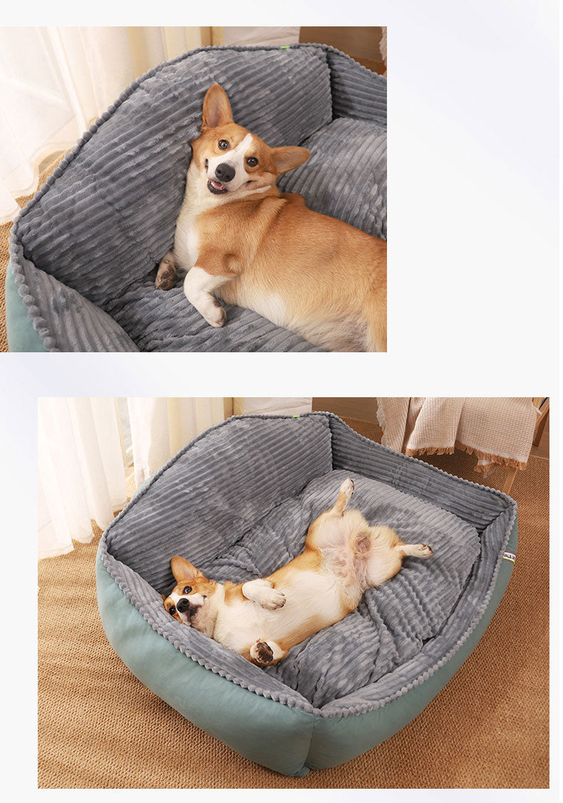 Dog Bed: Cozy Dog Bed for Large Breeds with Soft Pet Mat and Sofa Cushion.