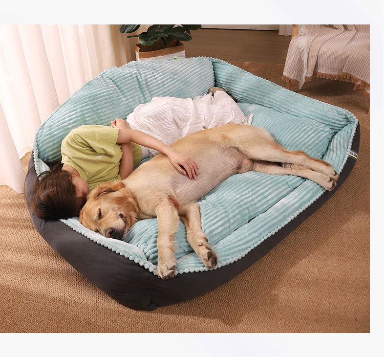 Dog Bed: Cozy Dog Bed for Large Breeds with Soft Pet Mat and Sofa Cushion.