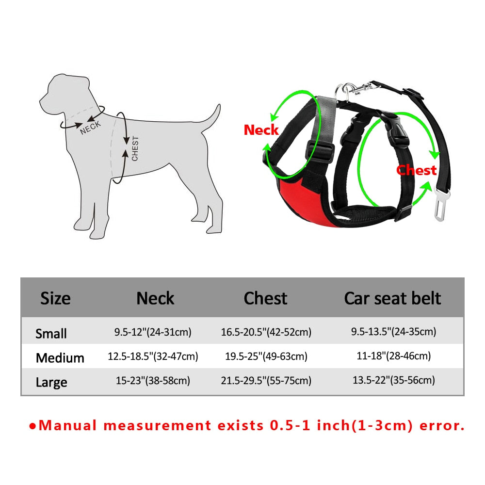 Dog Harness：Secure Your Furry Friend with Our Soft and Padded Dog Car Seat Belt Harness.