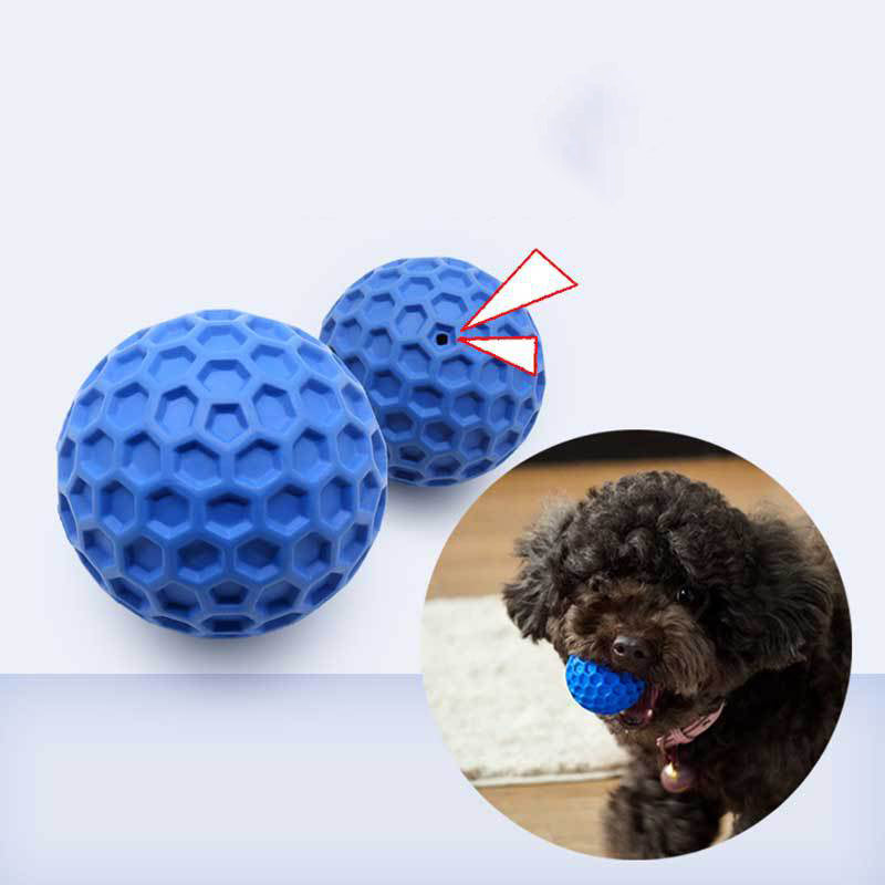 Dog Toy: Interactive Rubber Ball Dog Toy for Chewing and Molar Sound.