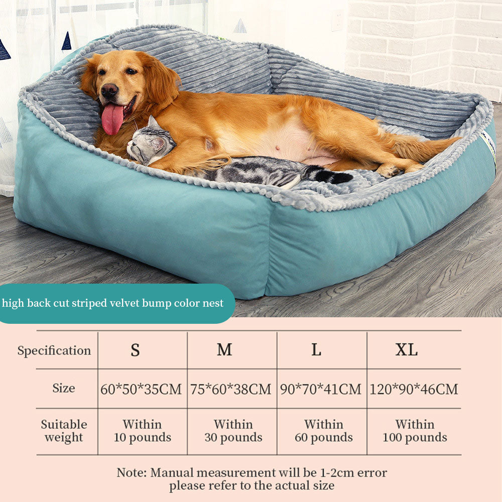 Dog Bed: Cozy Dog Bed for Large Breeds with Soft Pet Mat and Sofa Cushion.