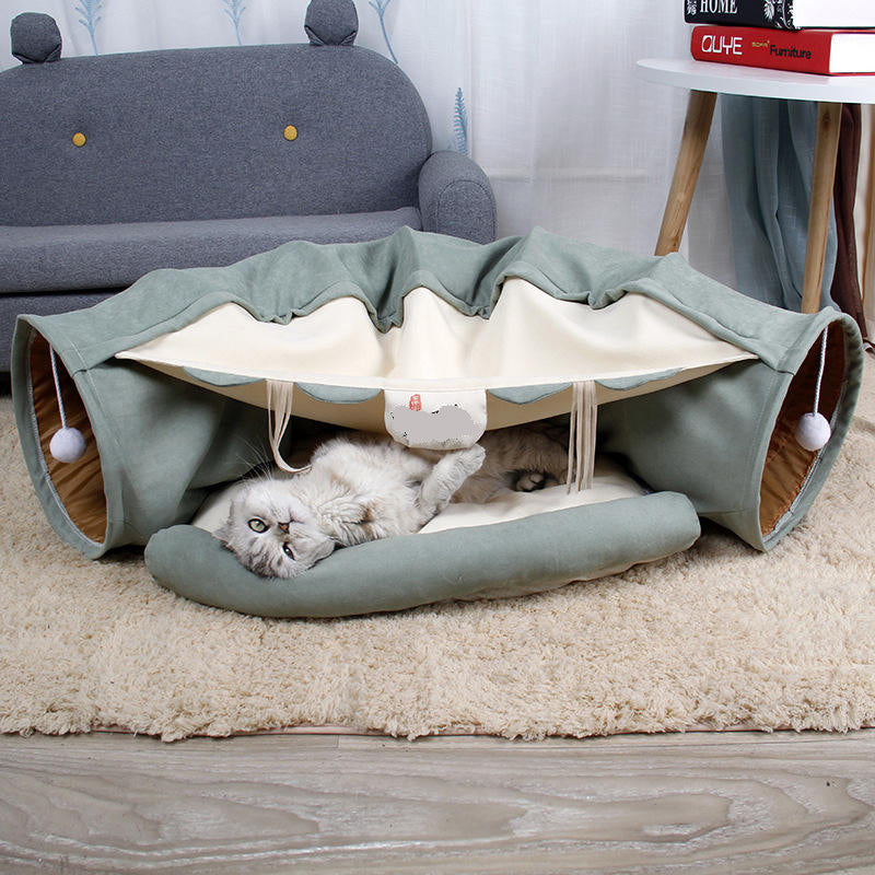 Foldable Cat Tunnel Cat Channel Cat Litter Cat Bed Cat Villa Detachable Pet Litter Pet Supplies