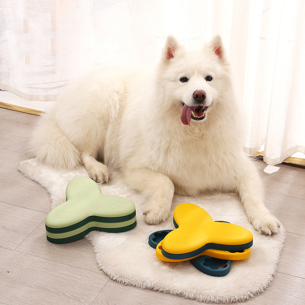 Dog Toy: Rotating Dog Slow Feeder Toy Interactive Puzzle Training Turntable Toy