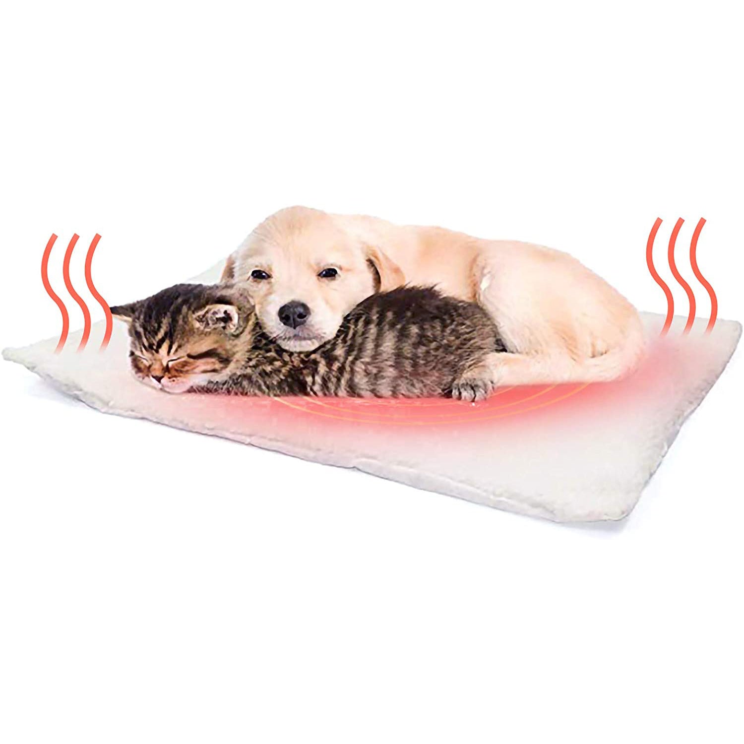 Dog Bed Pet Kennel Mat Self Heating Cat and Dog Mat Blanket Microwave Oven Heating Warm Lamb Plush Dog Kennel