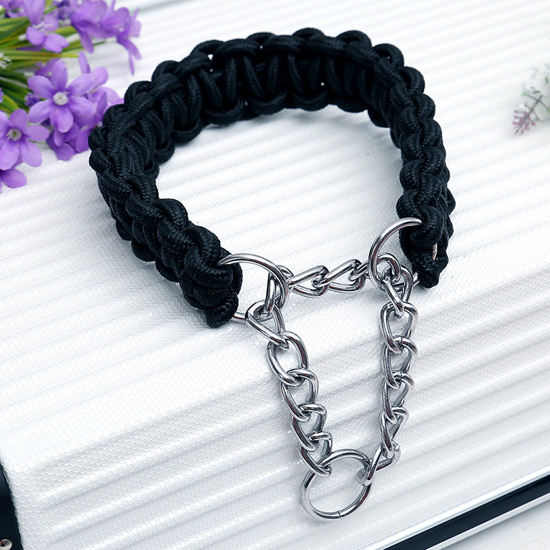 Anti-Bite Dog Chain Iron Chain Big Dog Traction Rope Golden Retriever Labrador Samoyed Walking Dog Rope