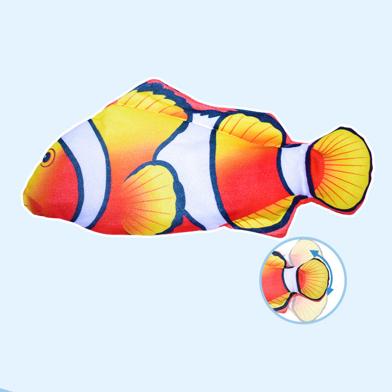 Electric Fish Will Jump, Simulating Fish Glow, Charging, Rocking Fish, Playing Cat Pet Toy