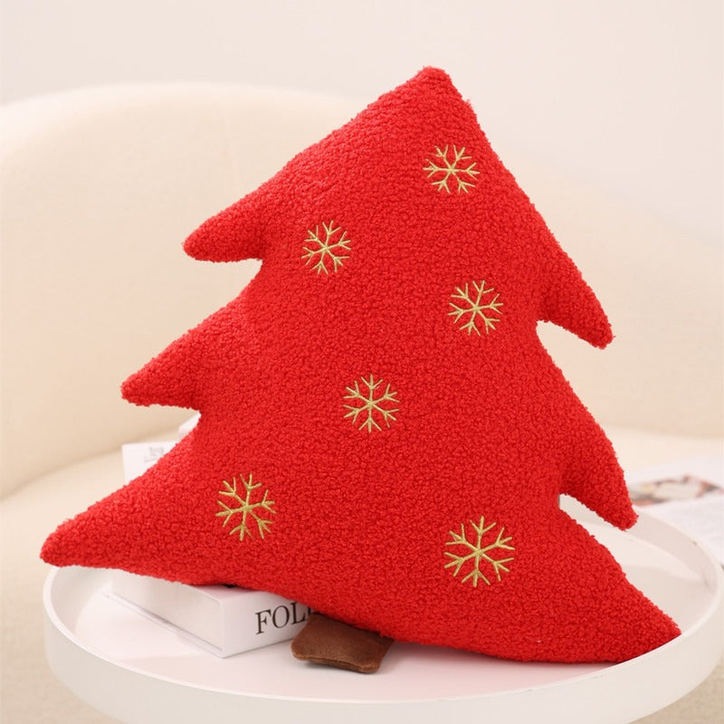 INS Christmas decoration pillow Christmas tree doll living room sofa cushion bed pillow red pillow case