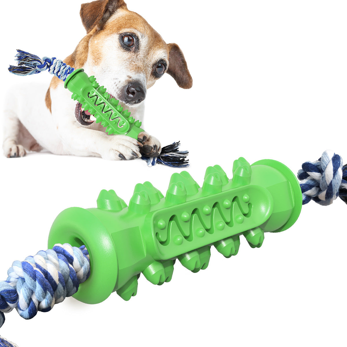 DogToy: Durable and Fun Dog Molar Stick with Toothbrush and Rope