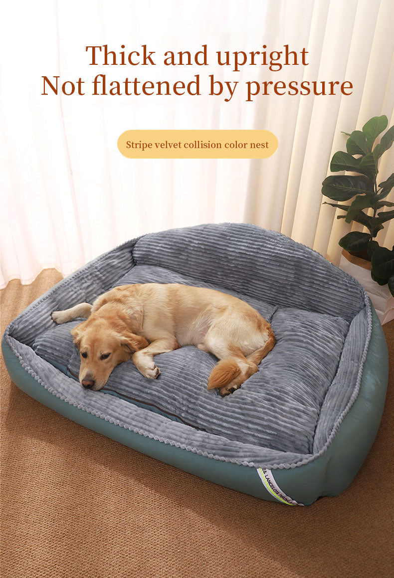 Dog Bed: Cozy Dog Bed for Large Breeds with Soft Pet Mat and Sofa Cushion.