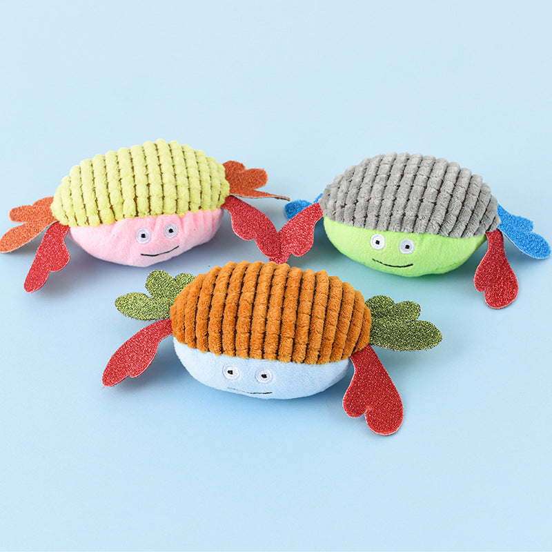 New Dog Toy Sounding Plush Molar Bite-Resistant Dog Toy Self-Healing Simulation Crab Dog