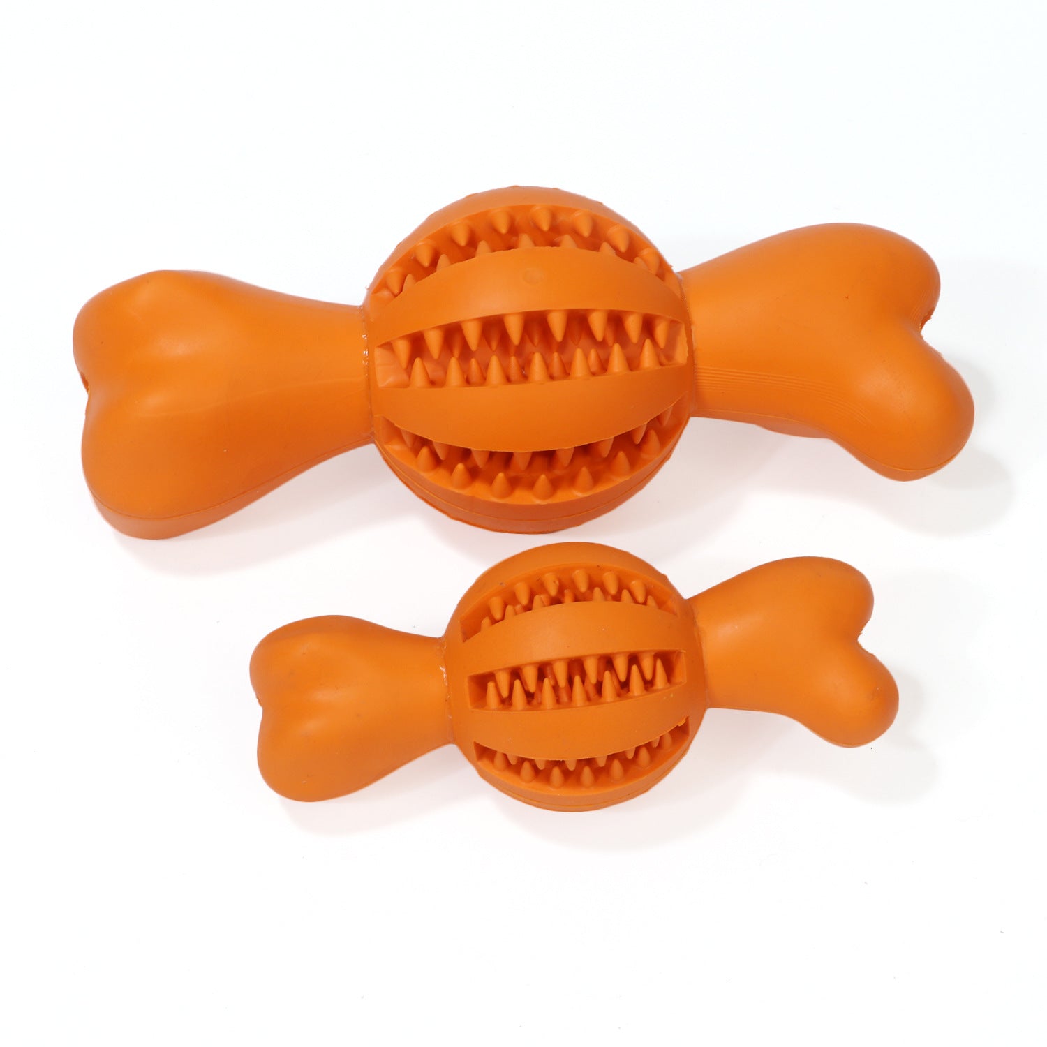 New Pet Dog Toy Leakage Ball Dog Cat Toy Ball Bite Resistant Rubber Bone Tooth Cleaning Toy