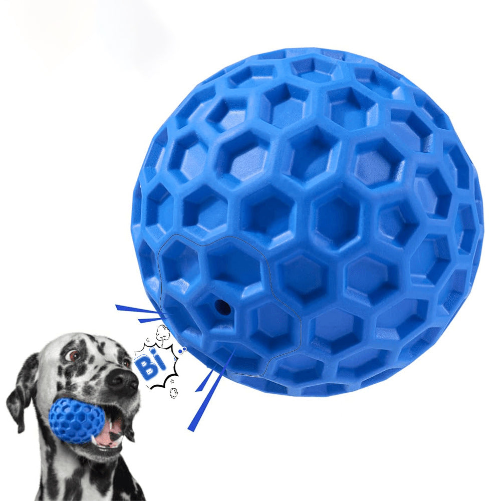 Dog Toy: Interactive Rubber Ball Dog Toy for Chewing and Molar Sound.