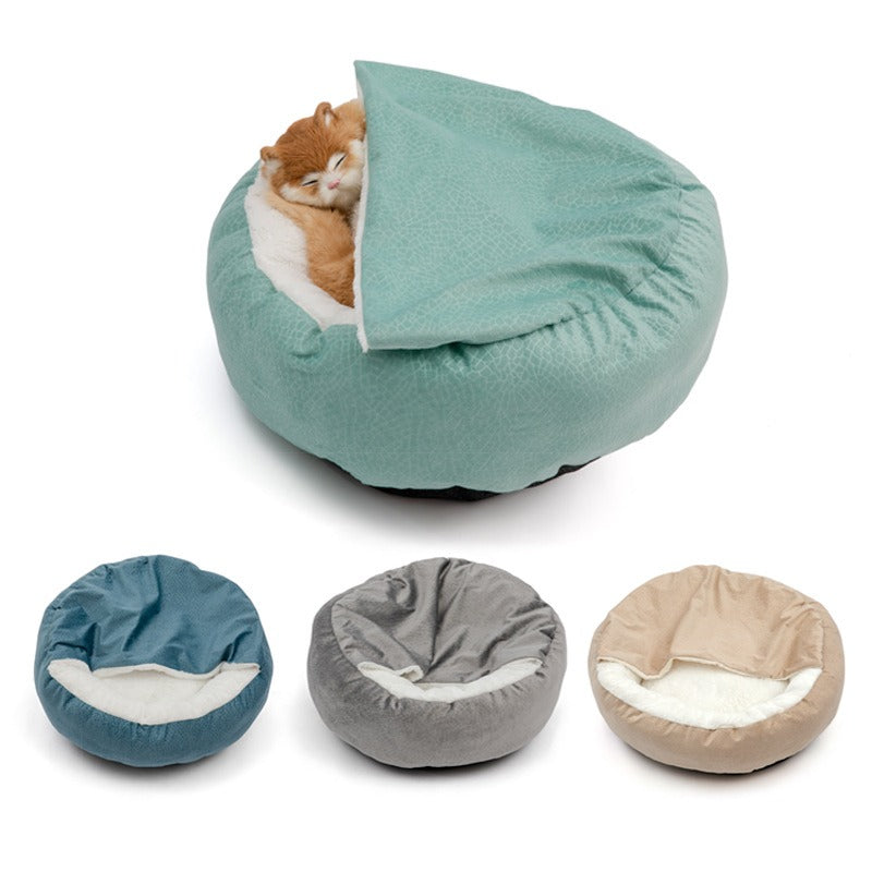 Super Soft Pet Cat Bed Plush Full Size Washable Calm Bed Donut Bed Comfortable Sleeping Artifact Suitable For All Kinds Of Cat