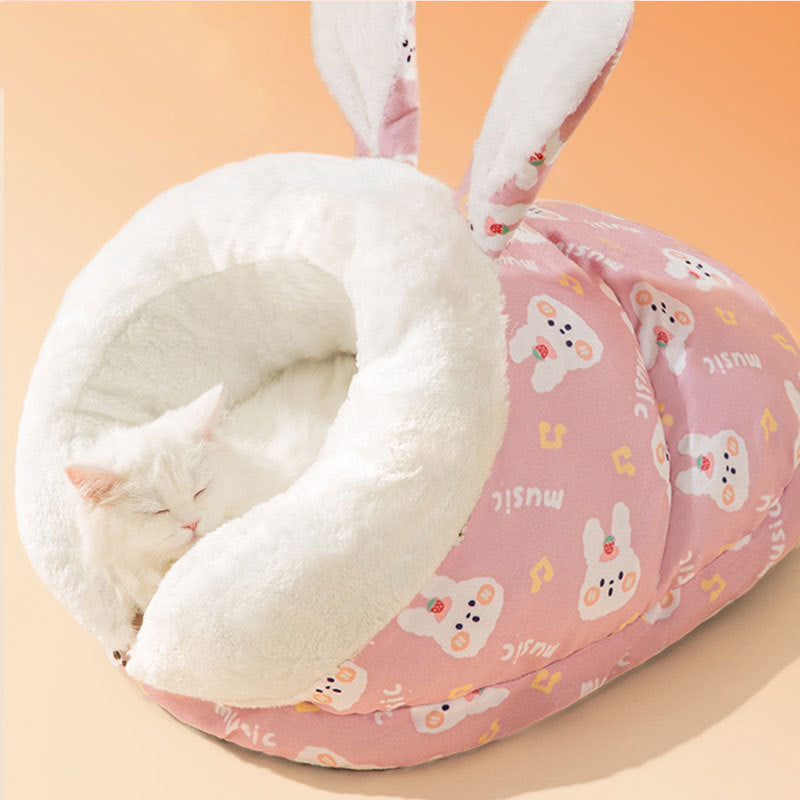 Pet Supplies Cat Warm In Winter Semi Closed All Season Universal Slippers Cat and Dog Bed