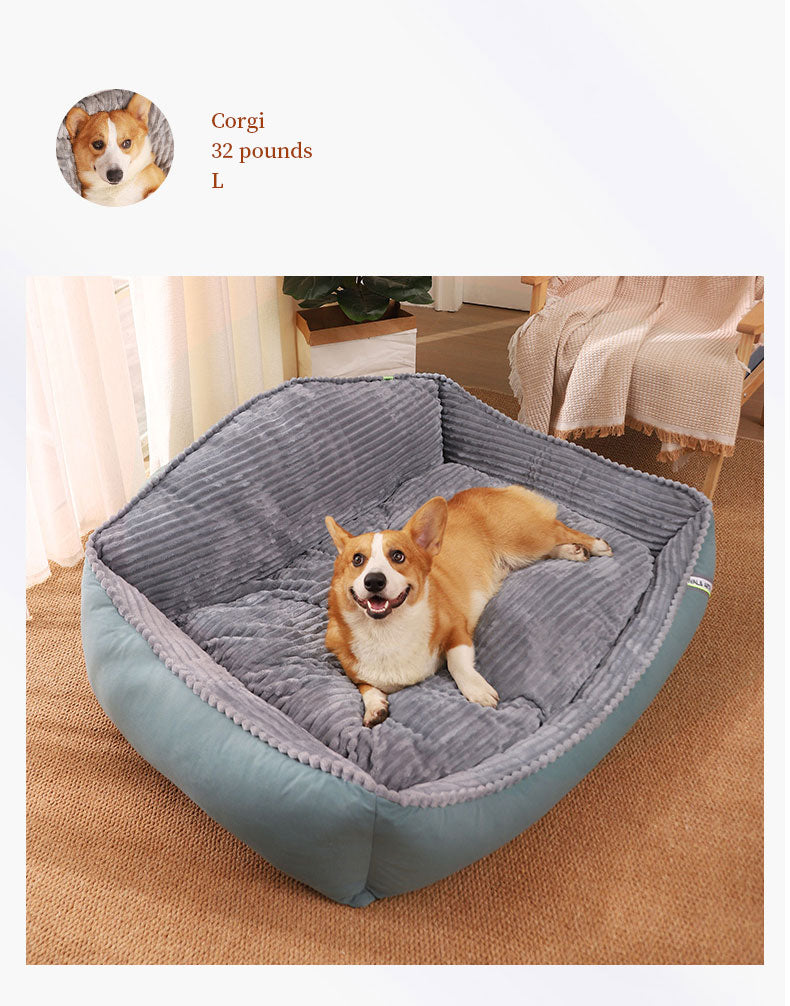 Dog Bed: Cozy Dog Bed for Large Breeds with Soft Pet Mat and Sofa Cushion.