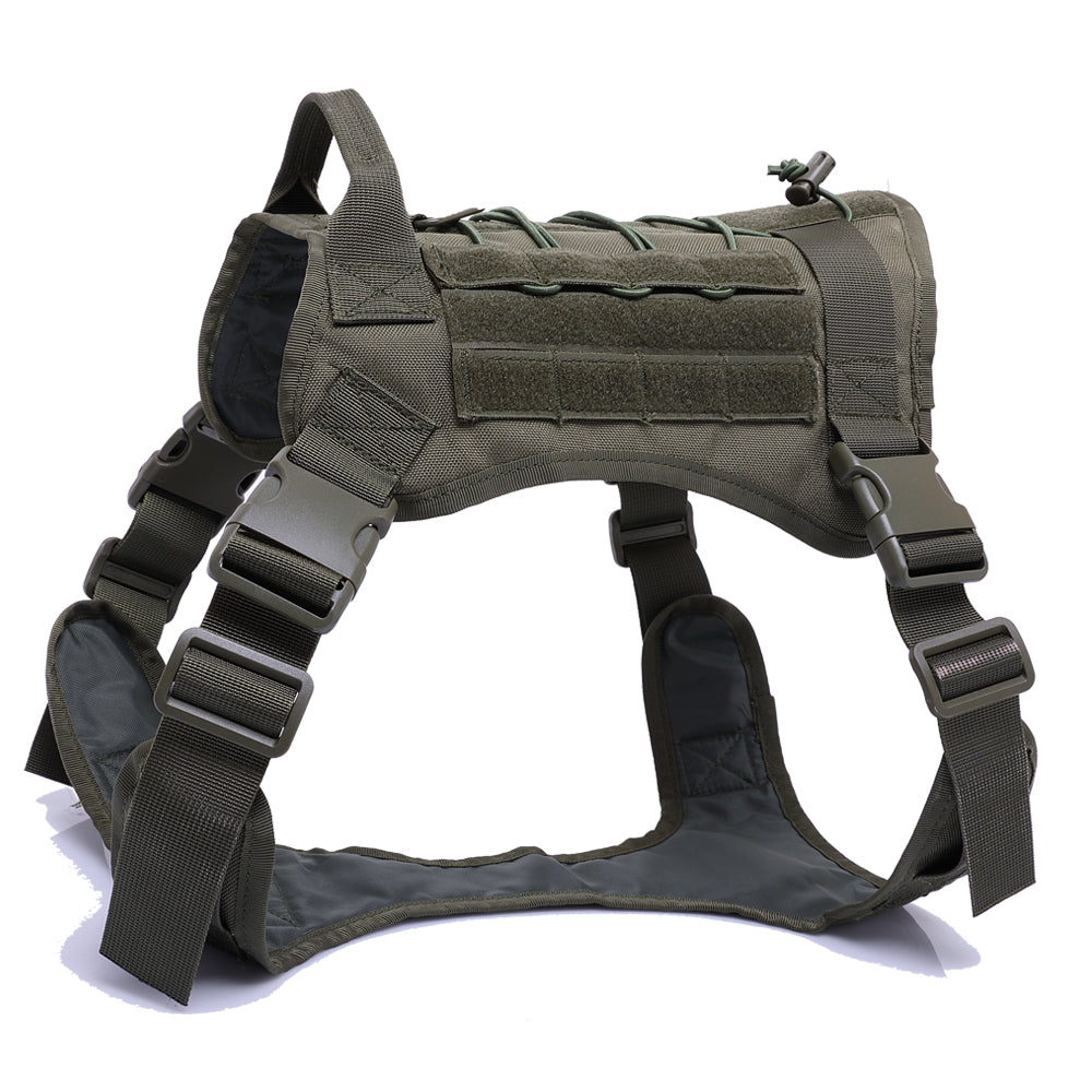 Dog Harness：Tactical Gear for Your Canine Companion, Military-Grade Dog Harness with Handle and Bungee Leash.