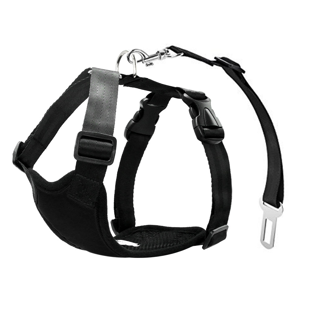 Dog Harness：Secure Your Furry Friend with Our Soft and Padded Dog Car Seat Belt Harness.