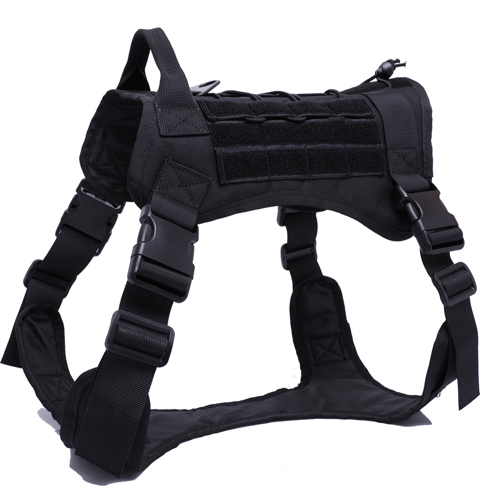 Dog Harness：Tactical Gear for Your Canine Companion, Military-Grade Dog Harness with Handle and Bungee Leash.