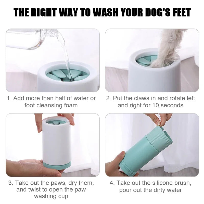 Automatic Pet Silicone Foot Washer Cup