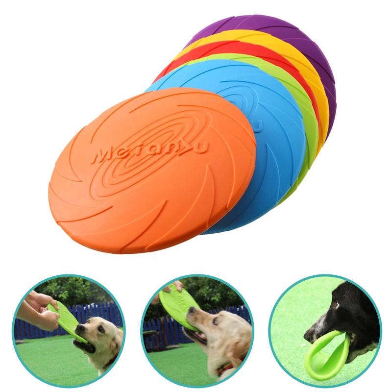 Silicone Flying Disc Toy, perfect for Interactive Training and Anti-Chew Playtime!