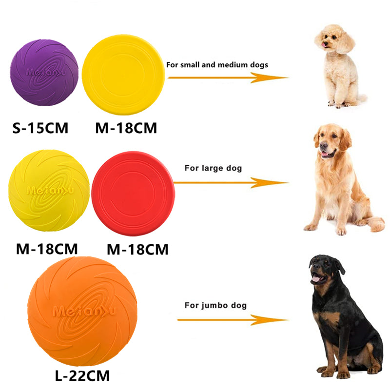 Silicone Flying Disc Toy, perfect for Interactive Training and Anti-Chew Playtime!