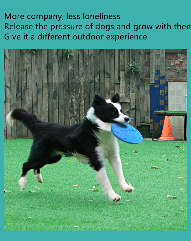 Silicone Flying Disc Toy, perfect for Interactive Training and Anti-Chew Playtime!