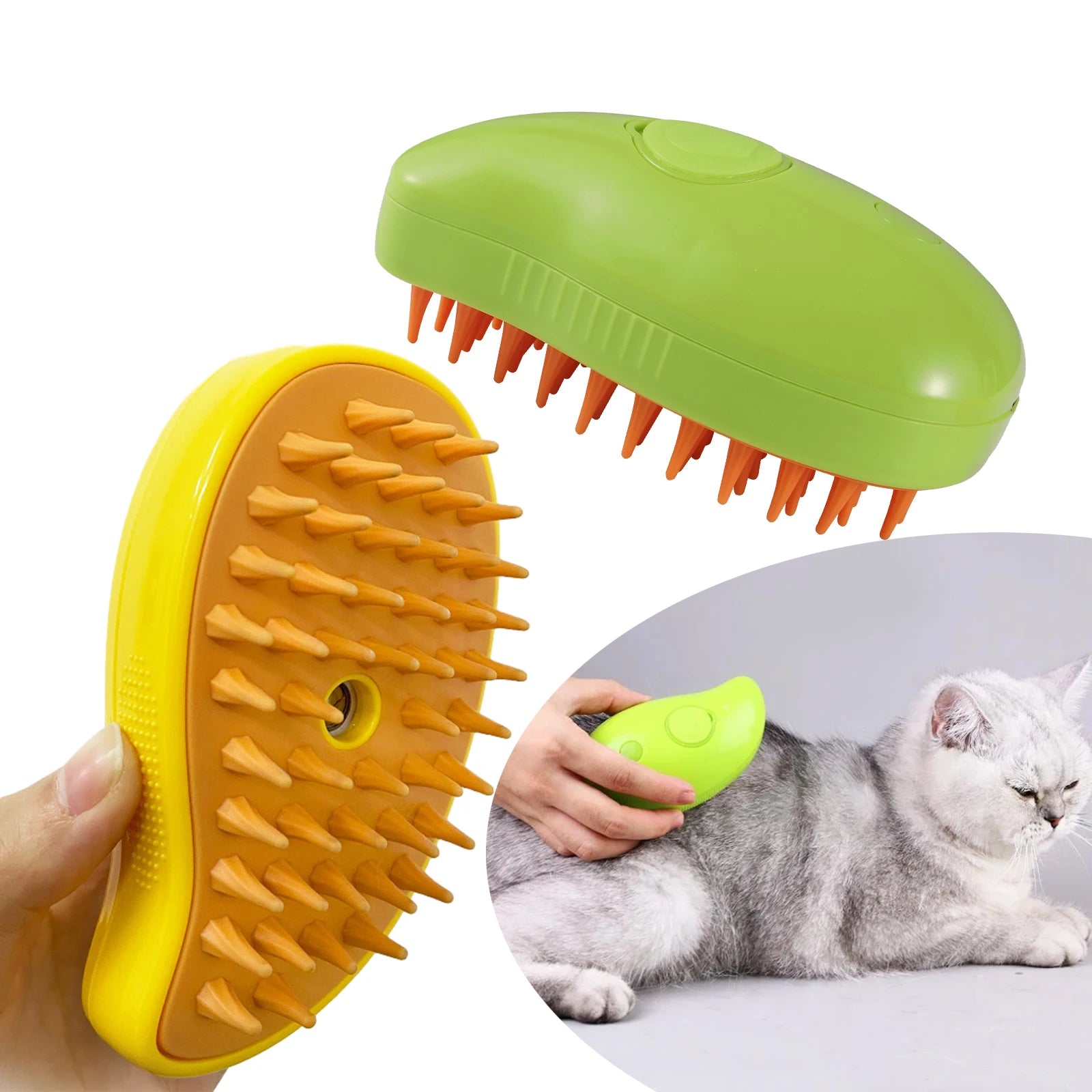 pet steam brush for dogs and cats