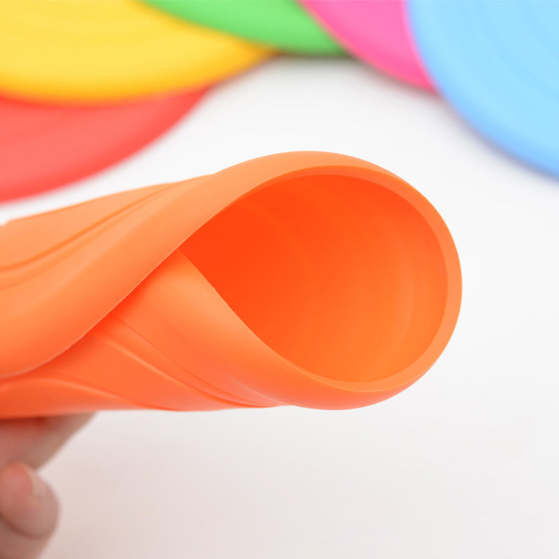 Silicone Flying Disc Toy, perfect for Interactive Training and Anti-Chew Playtime!