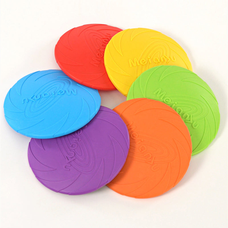 Silicone Flying Disc Toy, perfect for Interactive Training and Anti-Chew Playtime!