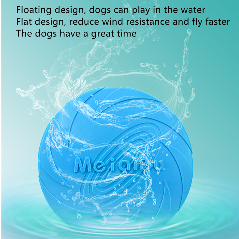 Silicone Flying Disc Toy, perfect for Interactive Training and Anti-Chew Playtime!