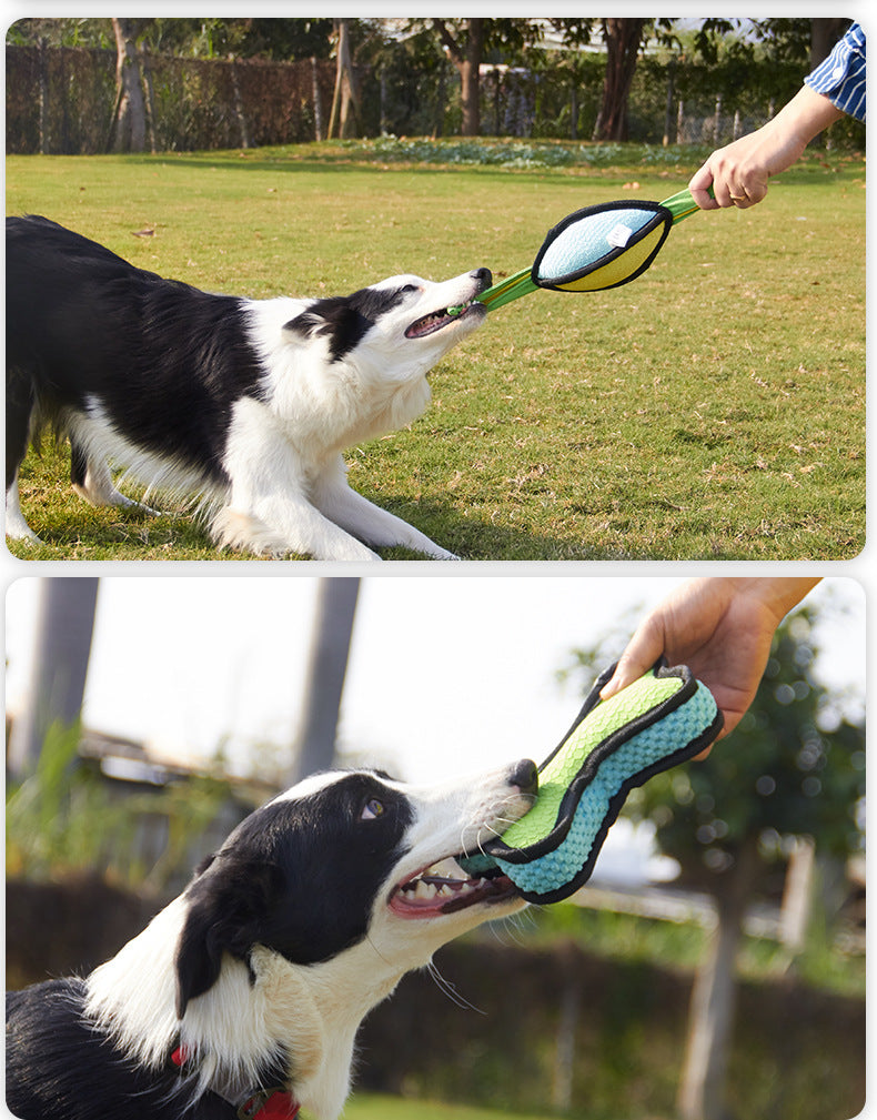 Dog Toys：Score Big with Our Latex Fleece Series Sound Rugby Pet Toys - Perfect for Interactive Play and Dental Health!