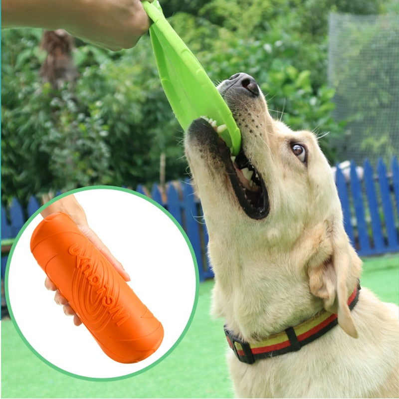 Silicone Flying Disc Toy, perfect for Interactive Training and Anti-Chew Playtime!