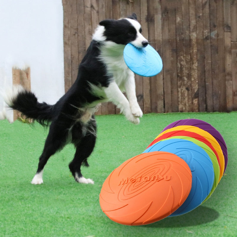 Silicone Flying Disc Toy, perfect for Interactive Training and Anti-Chew Playtime!